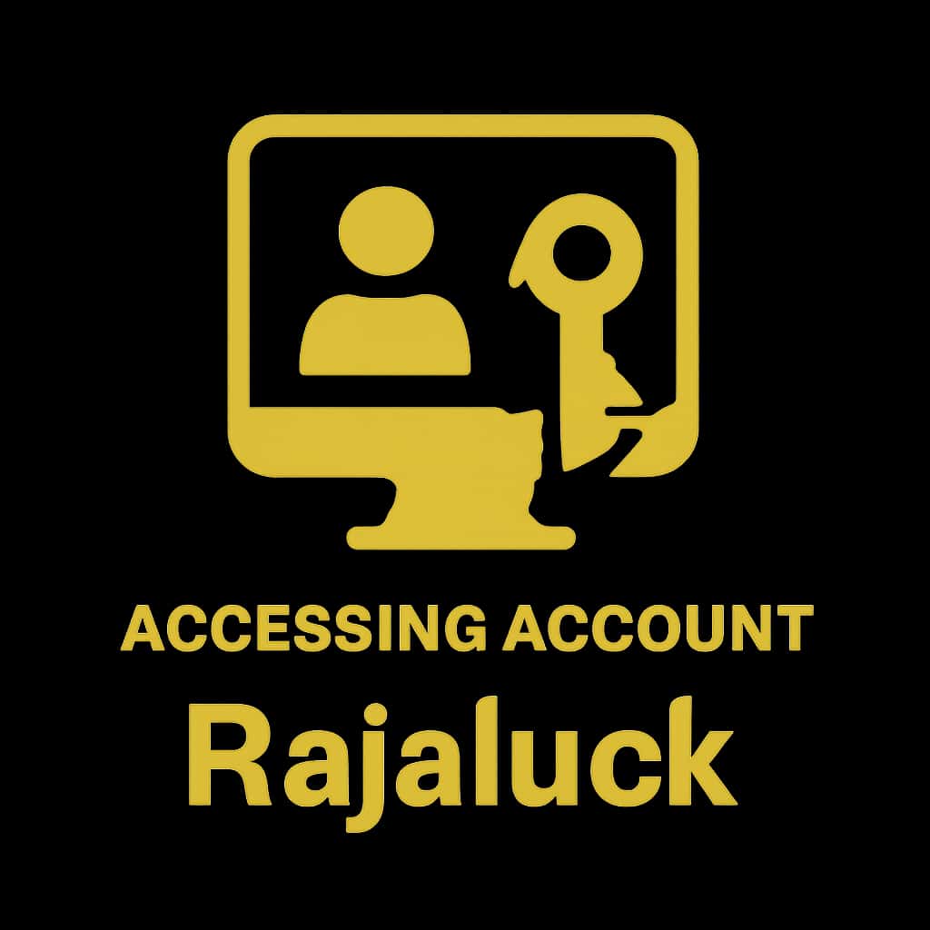 Minimal icon representing Rajaluck account access.