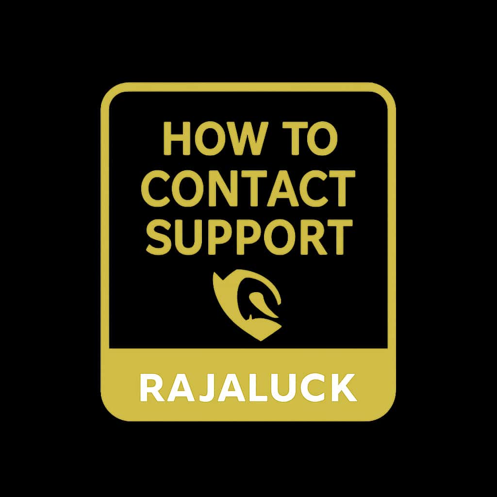 An icon representing Rajaluck Support contact details.