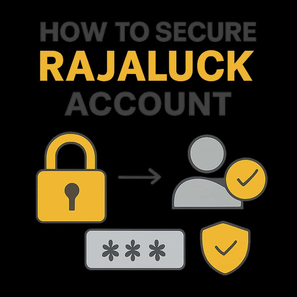 An educational diagram on securing a Rajaluck account.