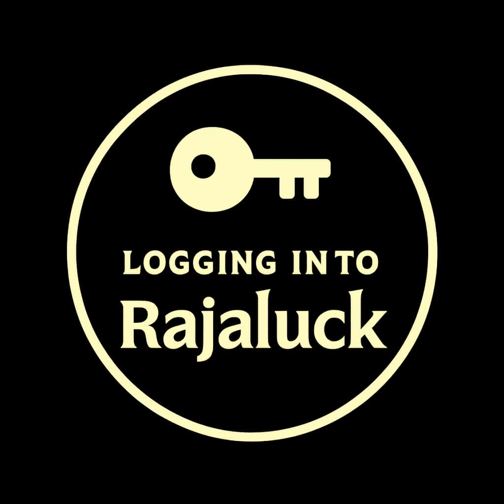 An icon illustrating the login process for Rajaluck.