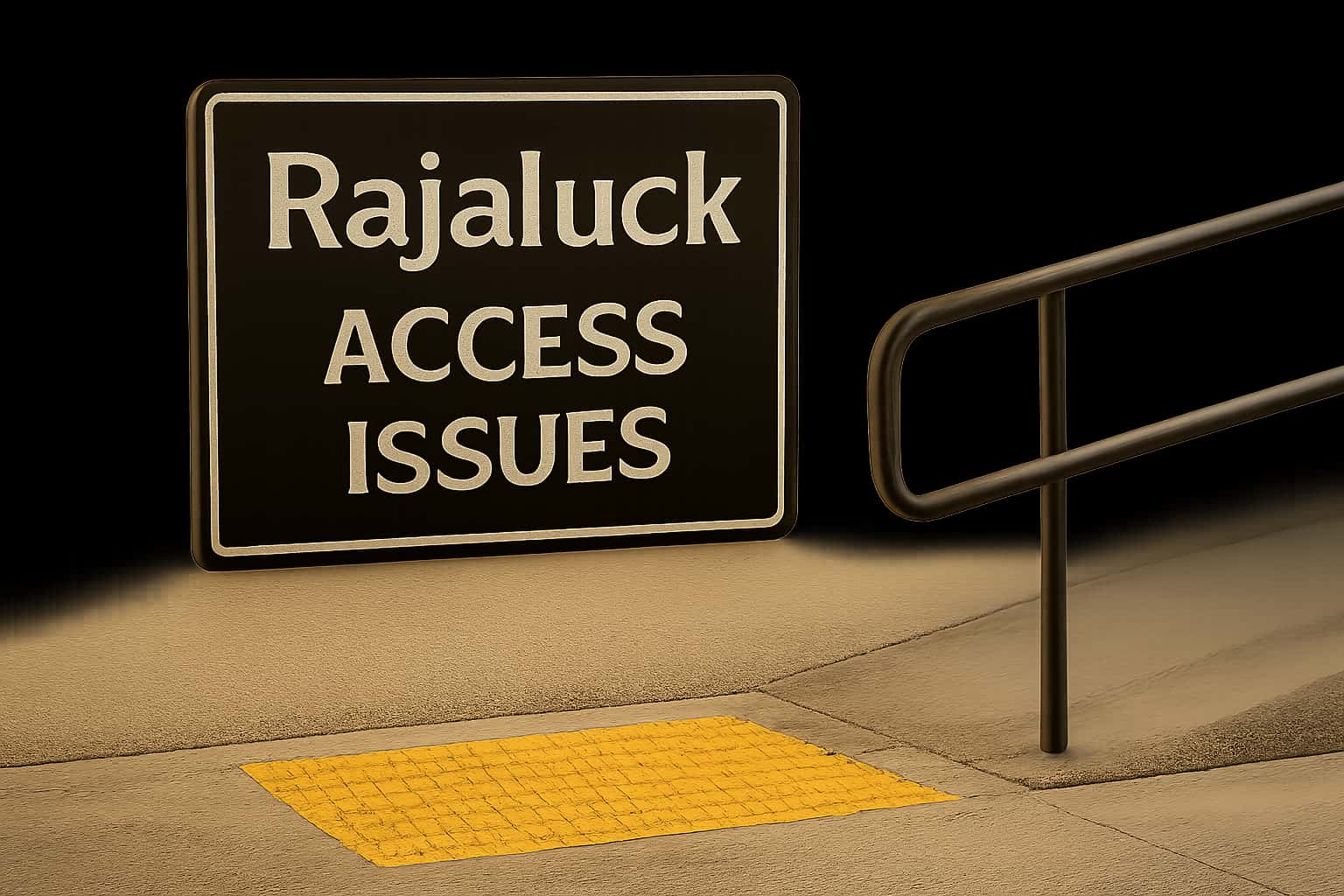 A high-tech image representing Rajaluck Access Issues.