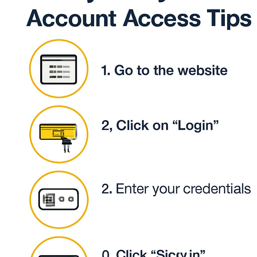 Diagram illustrating steps to access Rajaluck Account