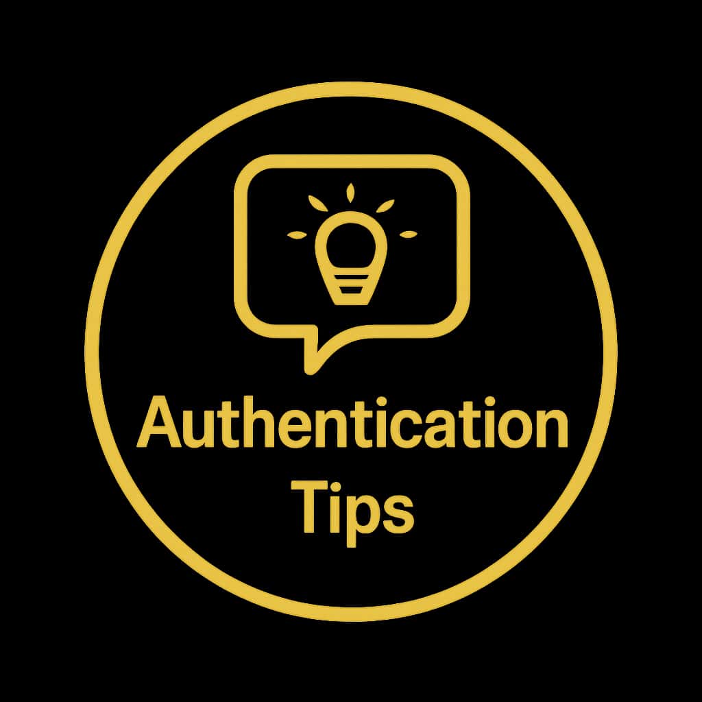 Icon representing Rajaluck Authentication Tips.