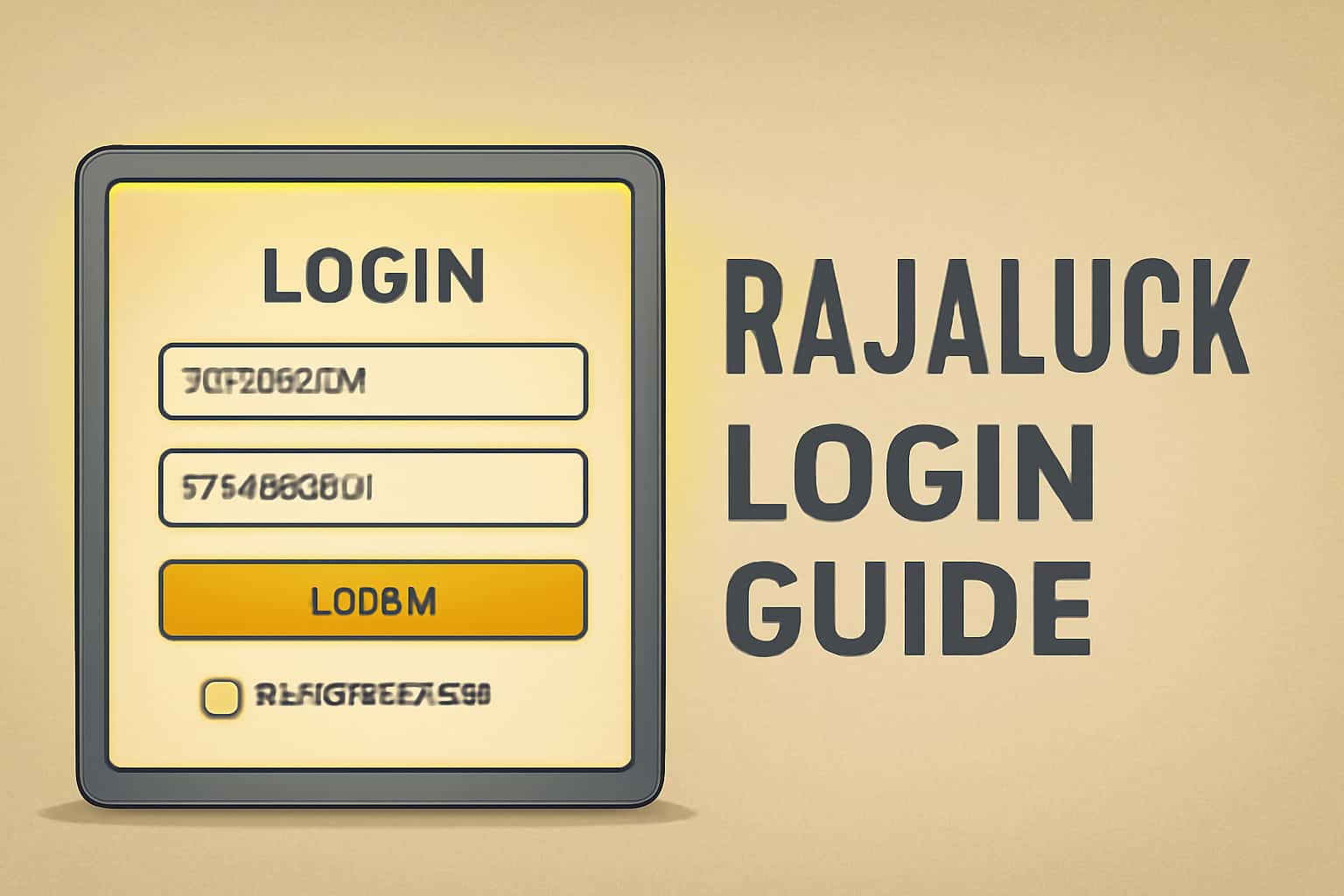 An informative depiction of the Rajaluck Login Guide with clear text.