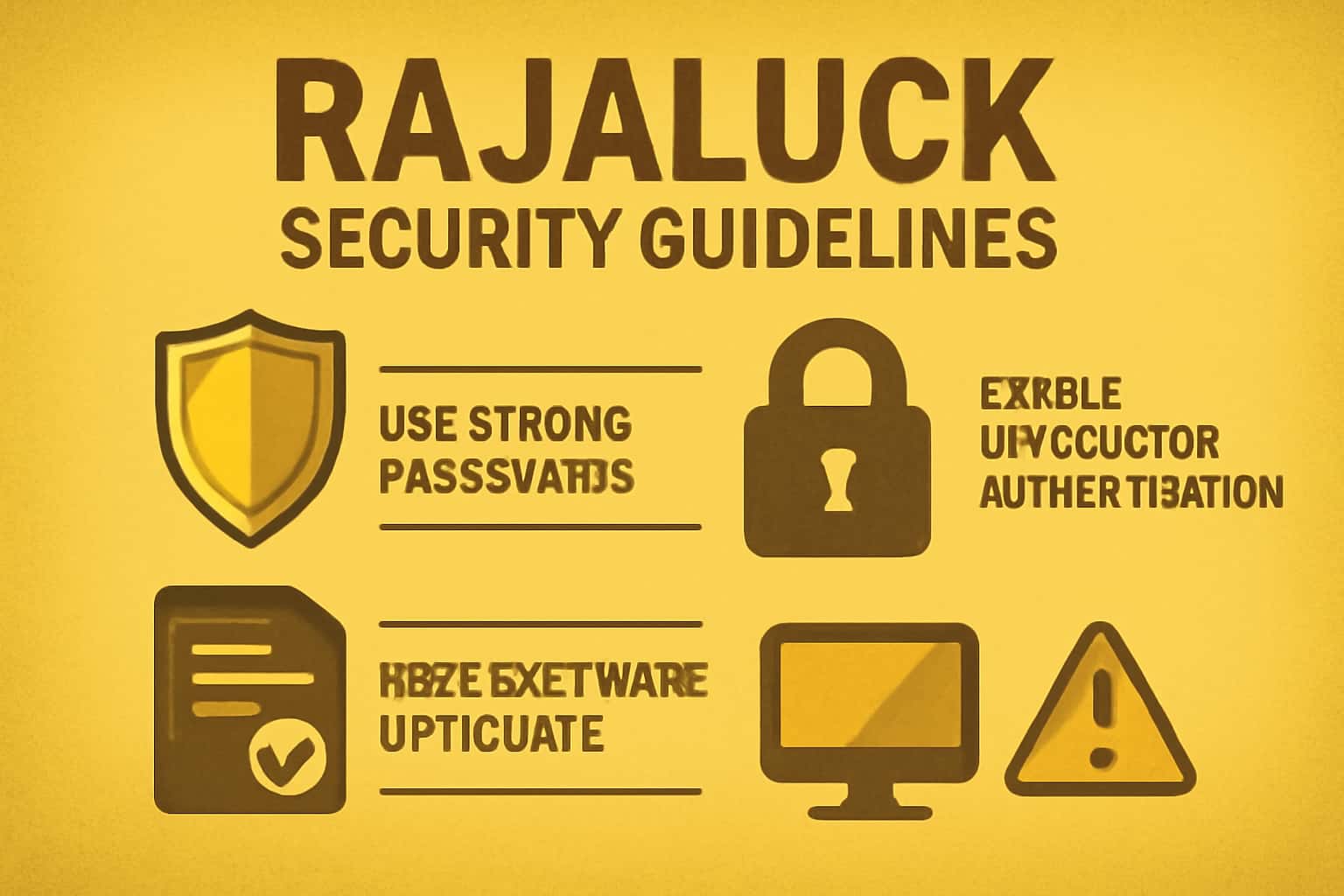 An informative illustration representing Rajaluck Security Guidelines.