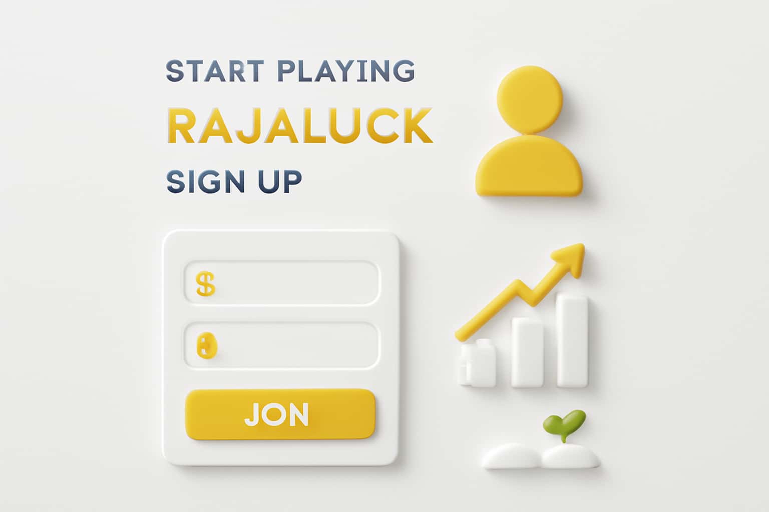 Start Playing Rajaluck - Sign Up Interface