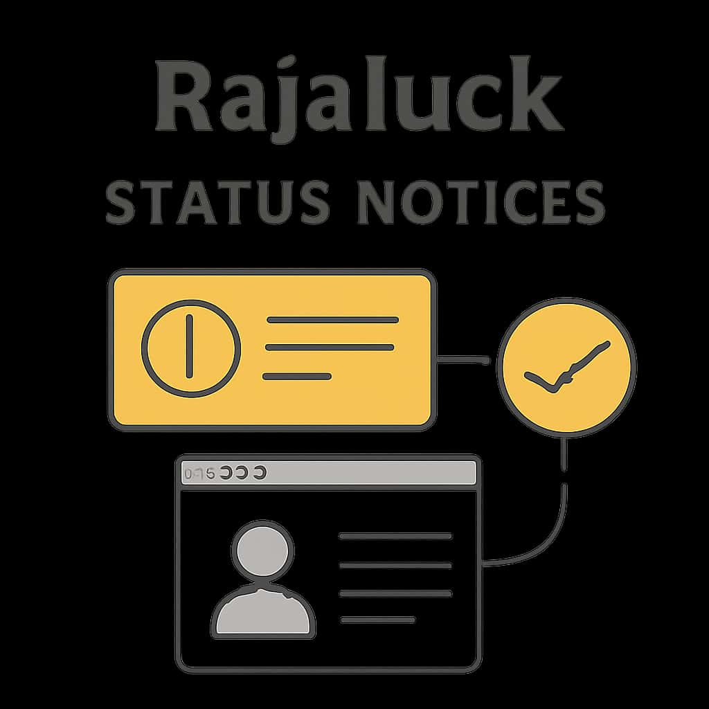 Diagram illustrating key aspects of Rajaluck Status Notices.