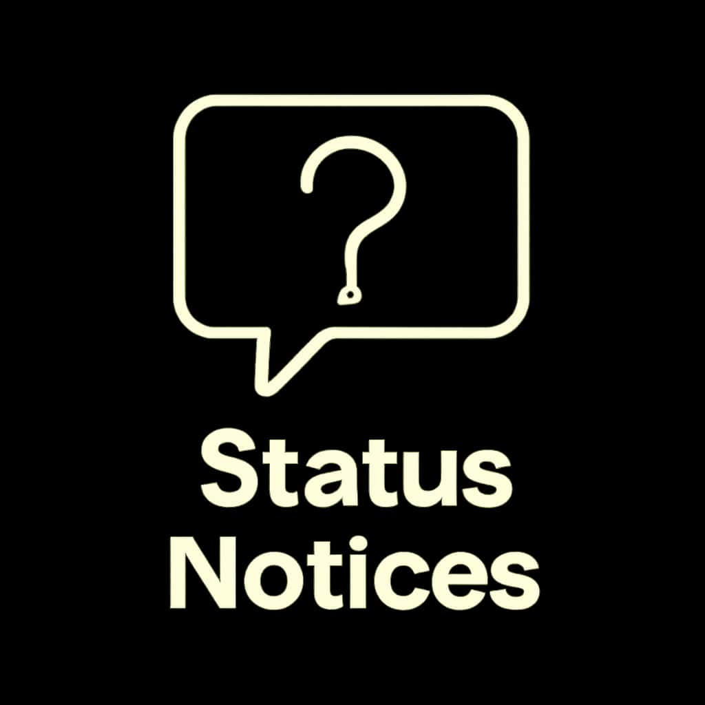 Icon representing Rajaluck Status Notices.